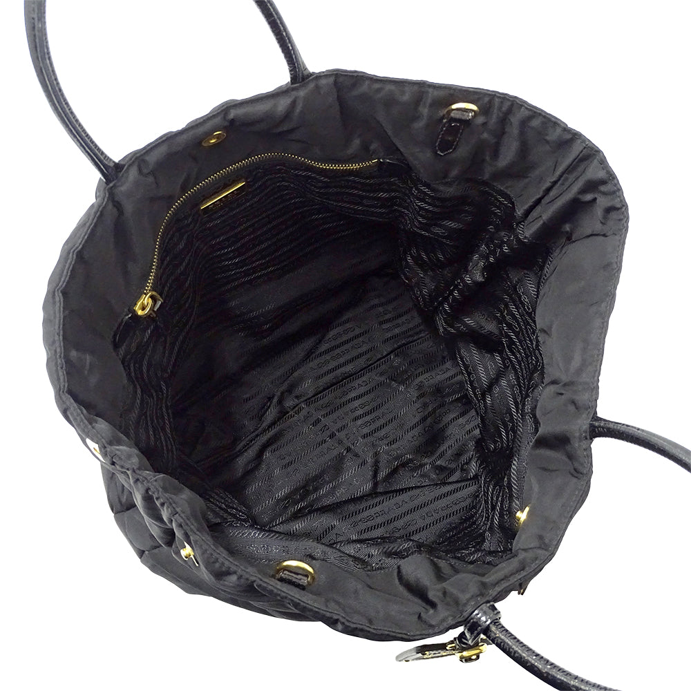 PRADA プラダ クリスピー 2wayバッグ ブラック BN1595 ナイロン レディース 【中古】