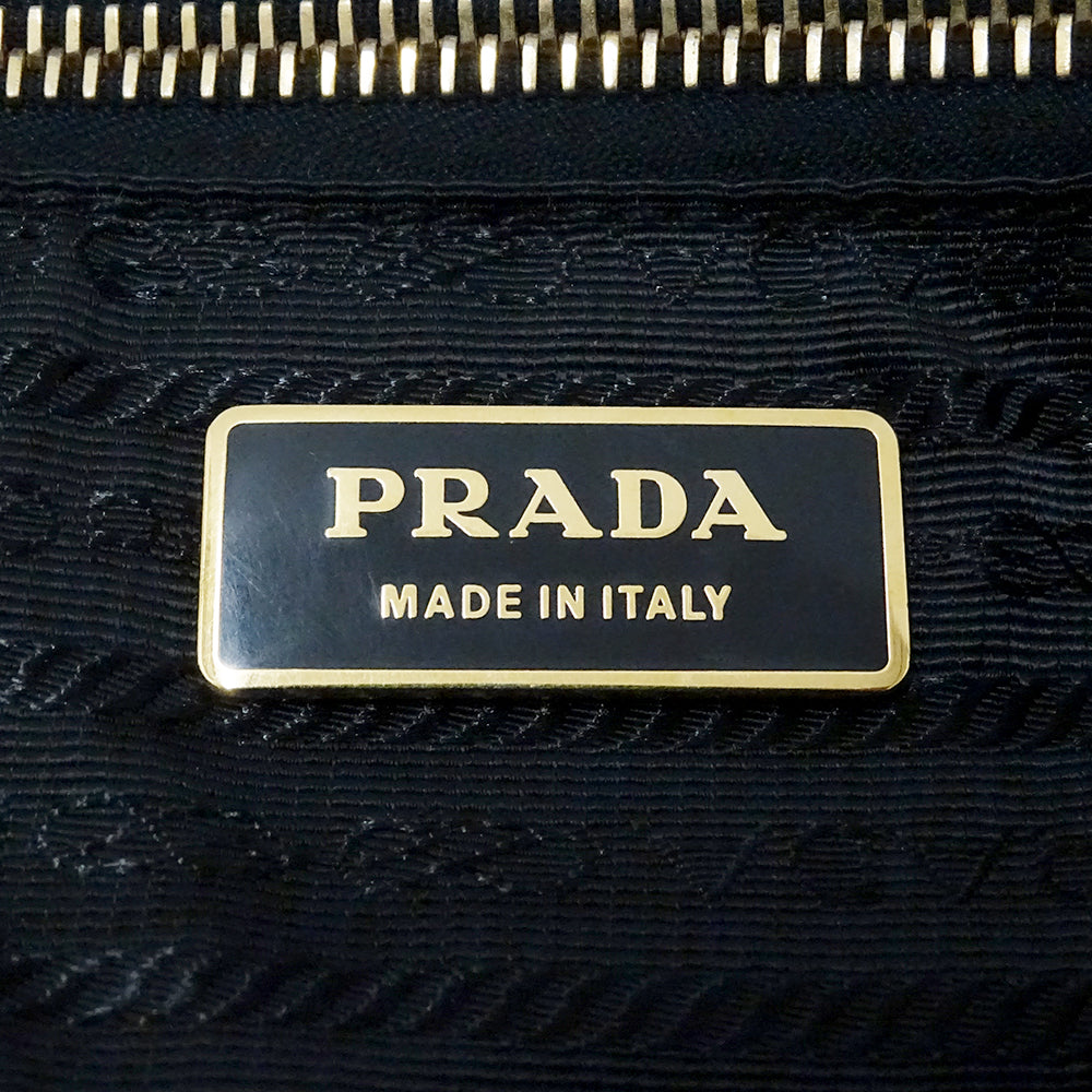 PRADA プラダ クリスピー 2wayバッグ ブラック BN1595 ナイロン レディース 【中古】