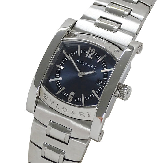 BVLGARI ブルガリ アショーマ AA39S ボーイズ 腕時計 クオーツ QZ ステンレス SS ネイビー 磨き済み 【中古】