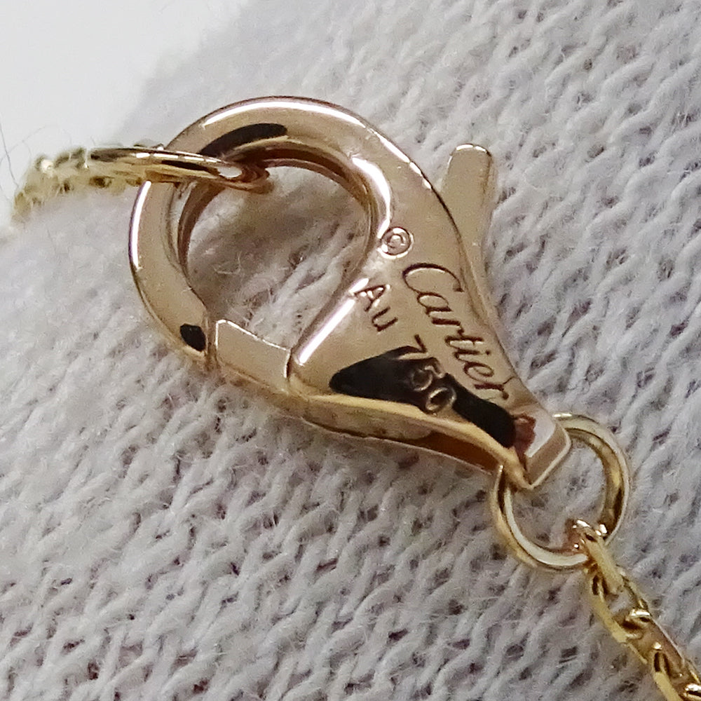 Cartier カルティエ アミュレット ブレスレット 750PG ピンクゴールド ピンクオパール ダイヤモンド レディース 磨き済み 【中古】