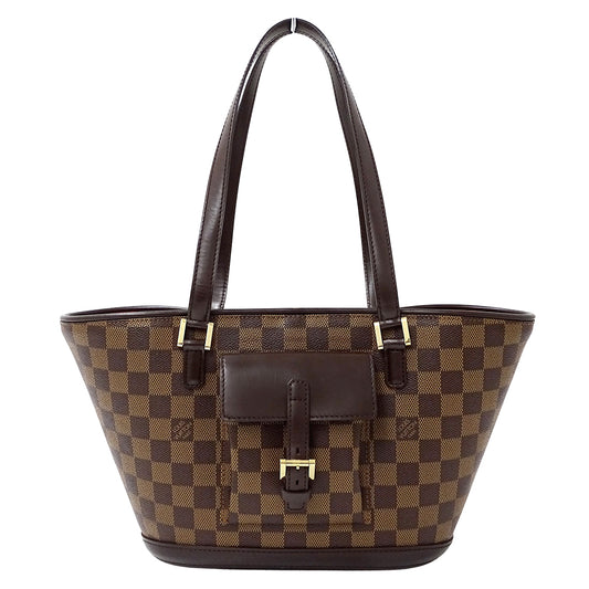 LOUIS VUITTON ルイ・ヴィトン マノスク PM トートバッグ ダミエ ダミエエベヌ N51121 ダミエキャンバス レディース 【中古】