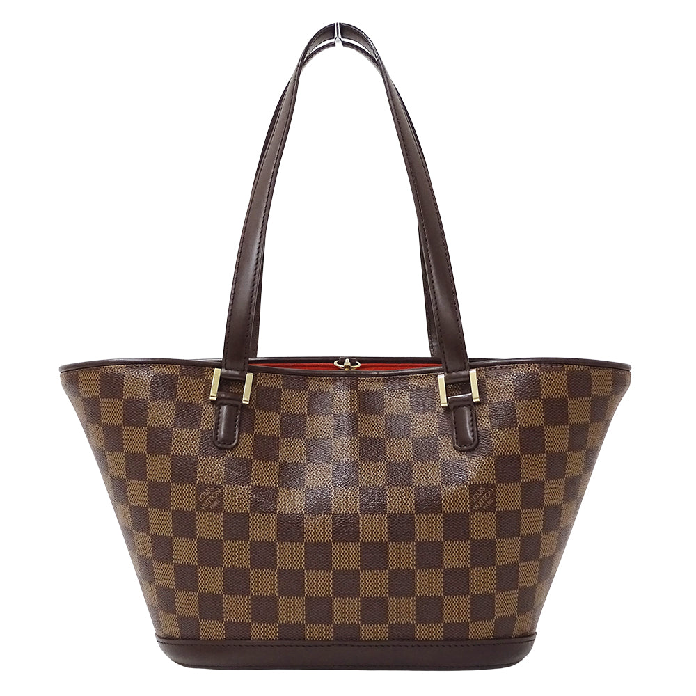 LOUIS VUITTON ルイ・ヴィトン マノスク PM トートバッグ ダミエ ダミエエベヌ N51121 ダミエキャンバス レディース 【中古】