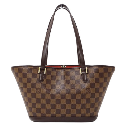 LOUIS VUITTON ルイ・ヴィトン マノスク PM トートバッグ ダミエ ダミエエベヌ N51121 ダミエキャンバス レディース 【中古】