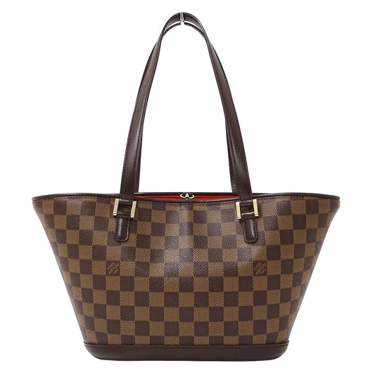 LOUIS VUITTON ルイ・ヴィトン マノスク PM トートバッグ ダミエ ダミエエベヌ N51121 ダミエキャンバス レディース 【中古】