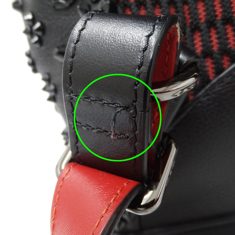 Christian Louboutin クリスチャンルブタン エクスプローラーファンク リュック ブラック ナイロン レディース メンズ 【中古】