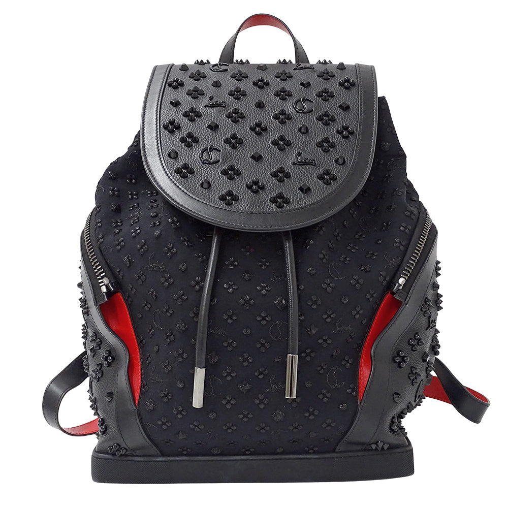 Christian Louboutin クリスチャンルブタン エクスプローラーファンク リュック ブラック ナイロン レディース メンズ 【中古】