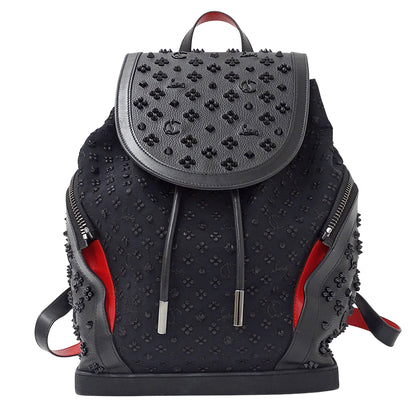 Christian Louboutin クリスチャンルブタン エクスプローラーファンク リュック ブラック ナイロン レディース メンズ 【中古】