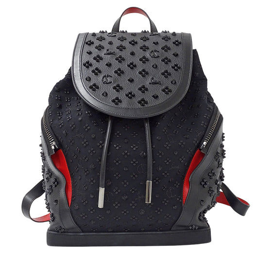 Christian Louboutin クリスチャンルブタン エクスプローラーファンク リュック ブラック ナイロン レディース メンズ 【中古】