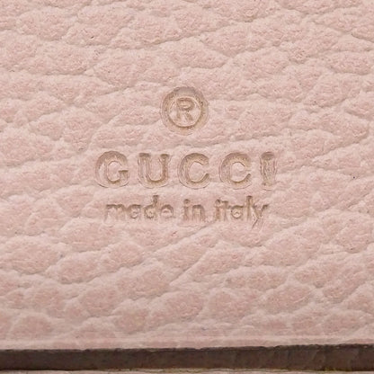 GUCCI グッチ ダブルG キーケース キーケース プチマーモント ピンク 456118 レザー レディース 【中古】