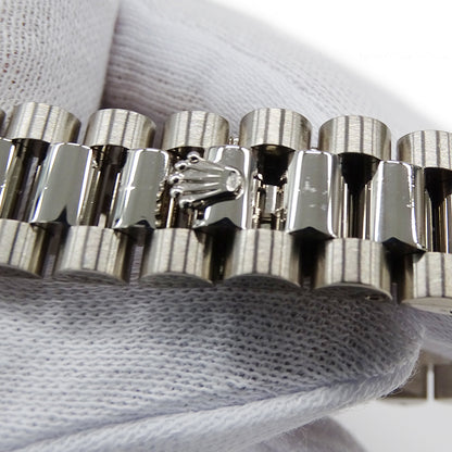 ROLEX ロレックス デイトジャスト 178239 D番 ボーイズ 腕時計 自動巻き AT 750WG ホワイトゴールド 10P ダイヤモンド ブラック 磨き済み 【中古】