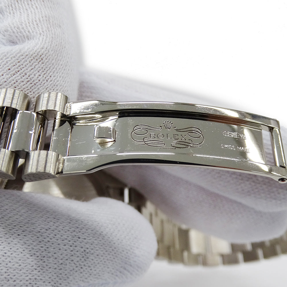 ROLEX ロレックス デイトジャスト 178239 D番 ボーイズ 腕時計 自動巻き AT 750WG ホワイトゴールド 10P ダイヤモンド ブラック 磨き済み 【中古】