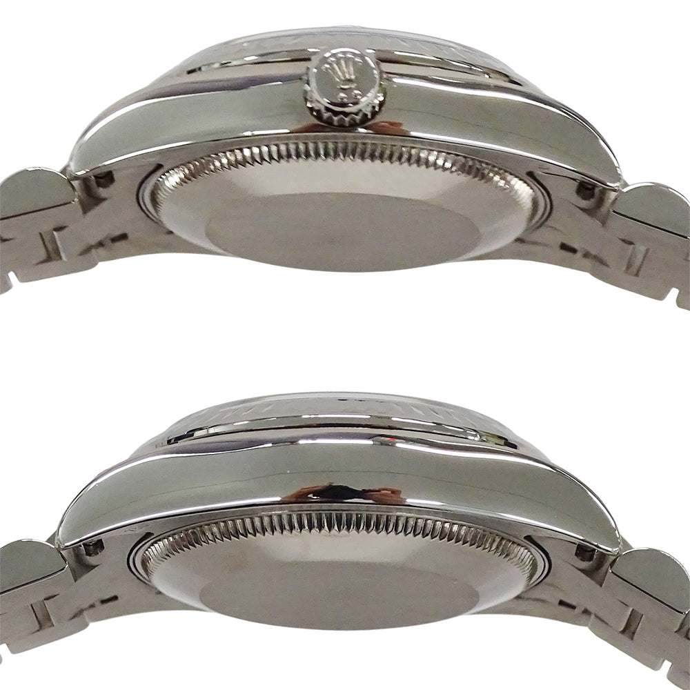 ROLEX ロレックス デイトジャスト 178239 D番 ボーイズ 腕時計 自動巻き AT 750WG ホワイトゴールド 10P ダイヤモンド ブラック 磨き済み 【中古】