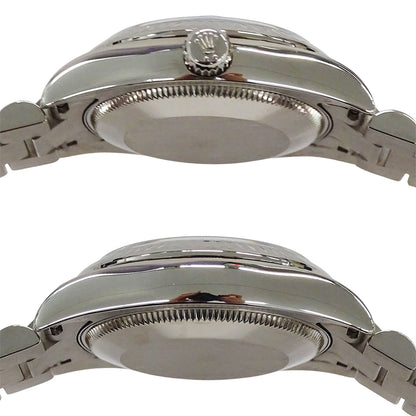 ROLEX ロレックス デイトジャスト 178239 D番 ボーイズ 腕時計 自動巻き AT 750WG ホワイトゴールド 10P ダイヤモンド ブラック 磨き済み 【中古】