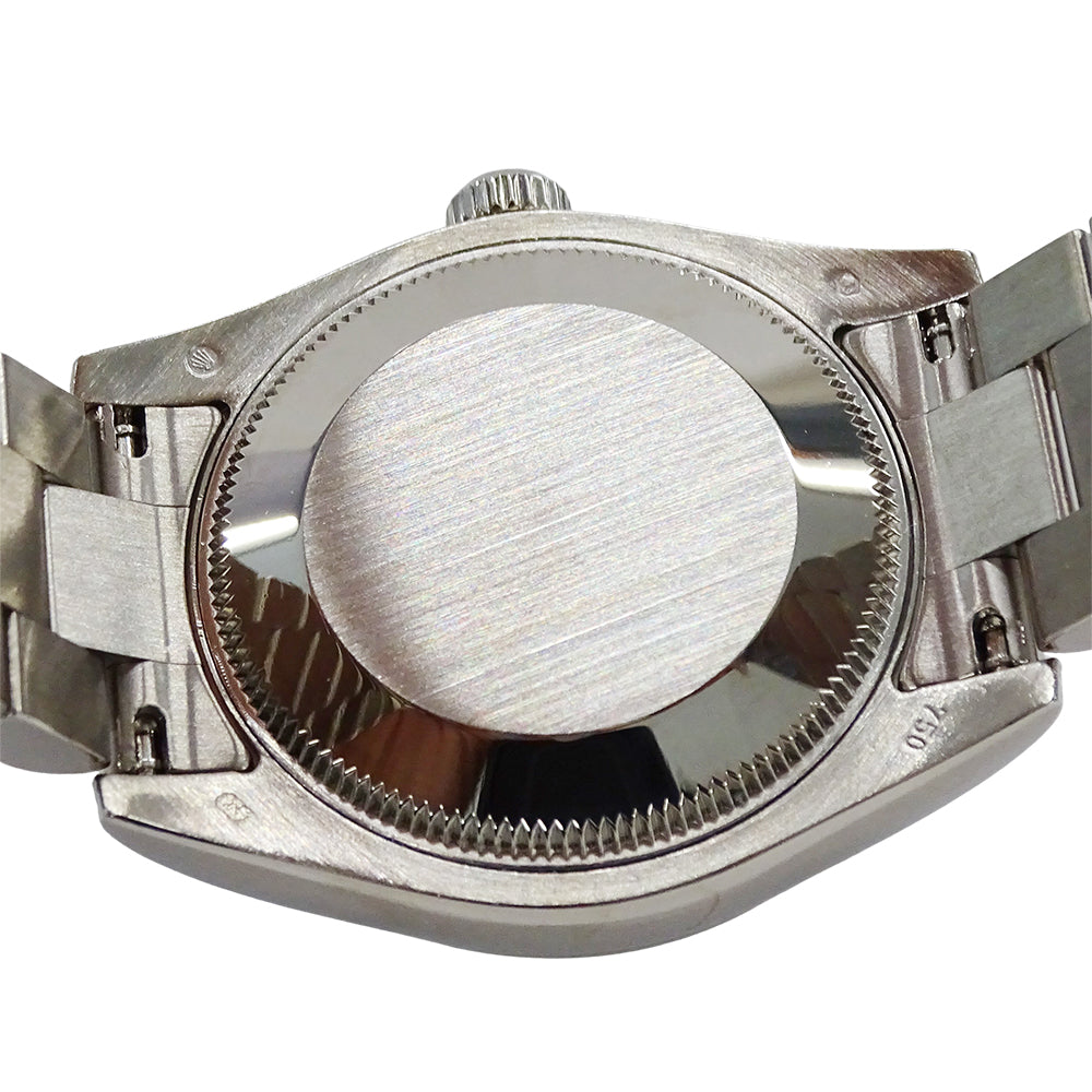 ROLEX ロレックス デイトジャスト 178239 D番 ボーイズ 腕時計 自動巻き AT 750WG ホワイトゴールド 10P ダイヤモンド ブラック 磨き済み 【中古】
