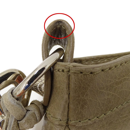 BALENCIAGA バレンシアガ ショルダーバッグ ベージュ グレージュ レザー レディース 【中古】