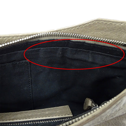 BALENCIAGA バレンシアガ ショルダーバッグ ベージュ グレージュ レザー レディース 【中古】