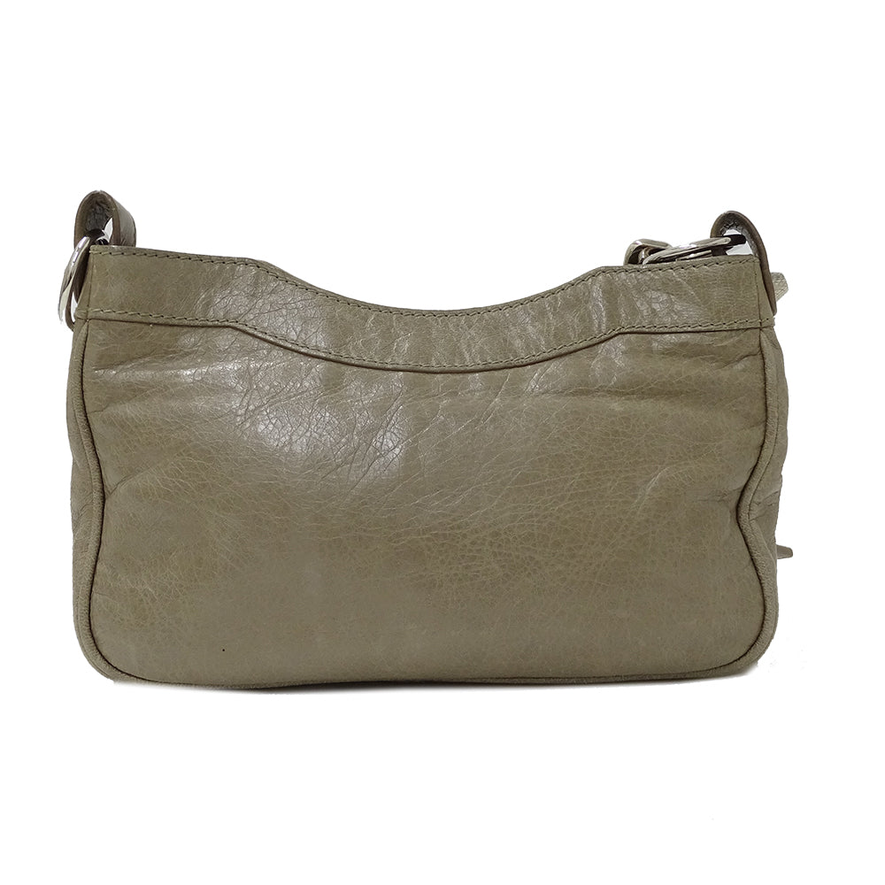 BALENCIAGA バレンシアガ ショルダーバッグ ベージュ グレージュ レザー レディース 【中古】