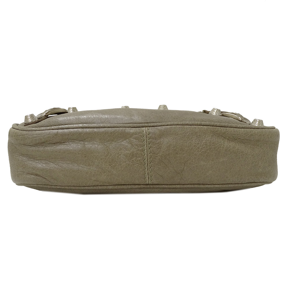 BALENCIAGA バレンシアガ ショルダーバッグ ベージュ グレージュ レザー レディース 【中古】
