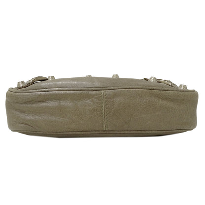 BALENCIAGA バレンシアガ ショルダーバッグ ベージュ グレージュ レザー レディース 【中古】