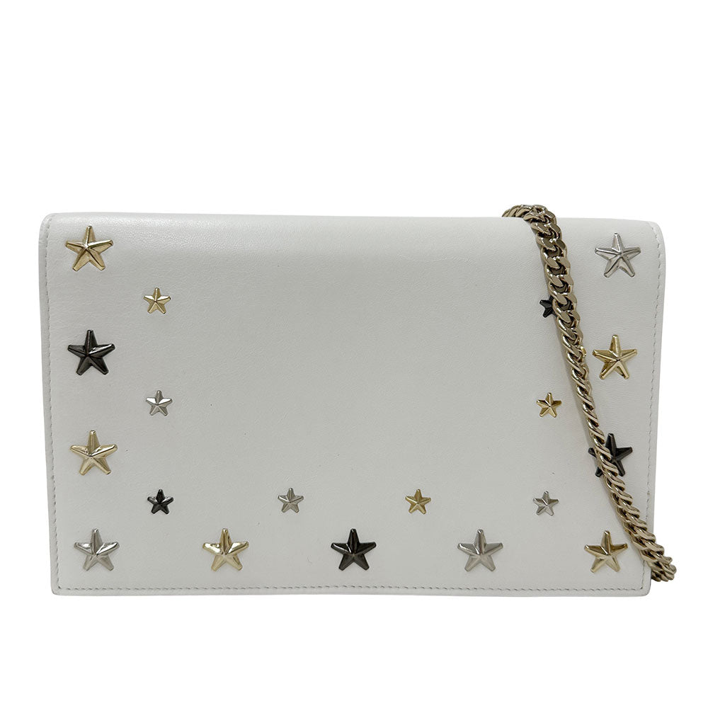 JIMMY CHOO ジミーチュウ 2wayバッグ ホワイト レザー レディース 【中古】