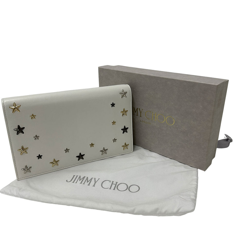 JIMMY CHOO ジミーチュウ 2wayバッグ ホワイト レザー レディース 【中古】