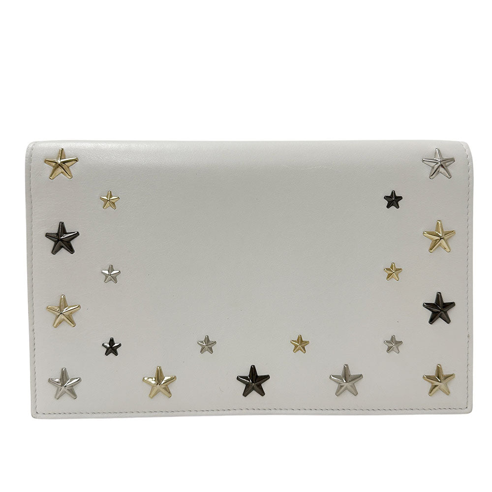 JIMMY CHOO ジミーチュウ 2wayバッグ ホワイト レザー レディース 【中古】