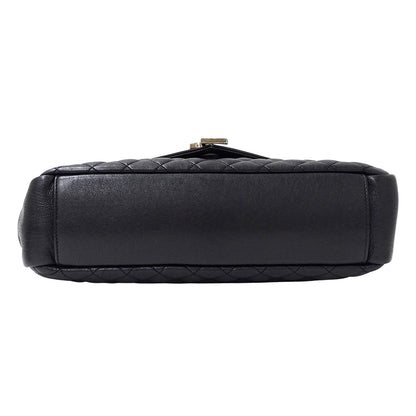 SAINT LAURENT サンローラン エンベロープ ラージ ショルダーバッグ ブラック レザー レディース 【中古】