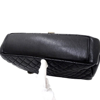 SAINT LAURENT サンローラン エンベロープ ラージ ショルダーバッグ ブラック レザー レディース 【中古】