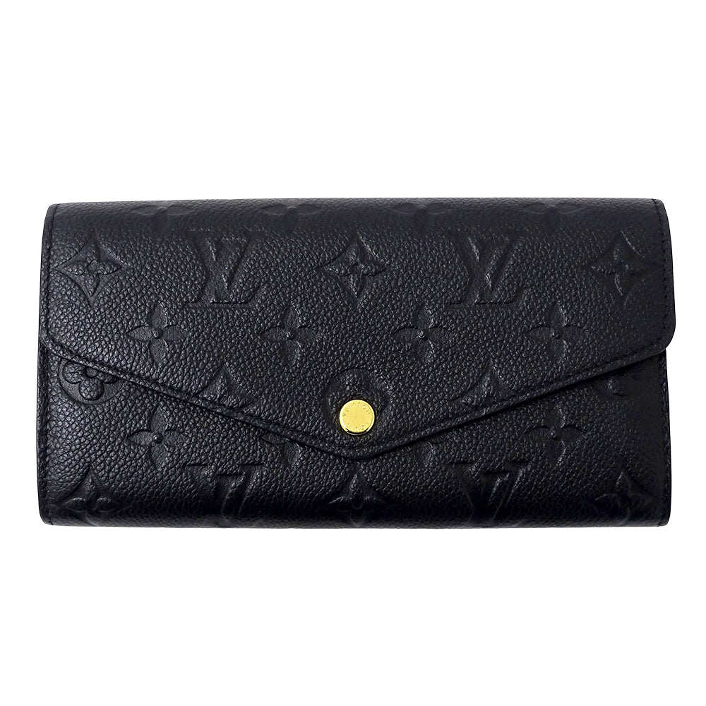 LOUIS VUITTON ルイ・ヴィトン ポルトフォイユ サラ 長財布 モノグラム アンプラント ノワール M82257 モノグラムアンプラント レディース 【中古】