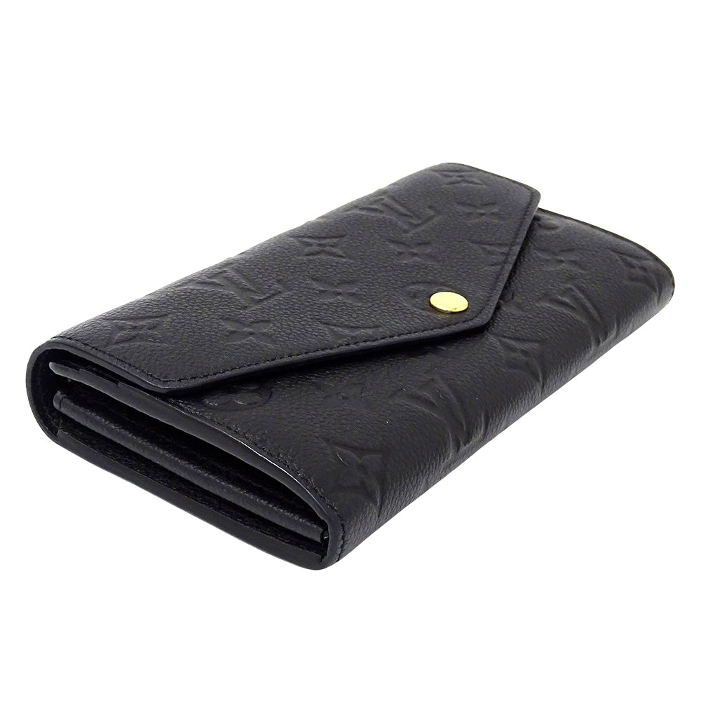 LOUIS VUITTON ルイ・ヴィトン ポルトフォイユ サラ 長財布 モノグラム アンプラント ノワール M82257 モノグラムアンプラント レディース 【中古】
