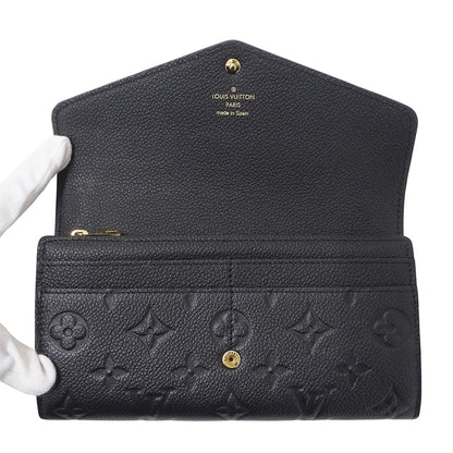 LOUIS VUITTON ルイ・ヴィトン ポルトフォイユ サラ 長財布 モノグラム アンプラント ノワール M82257 モノグラムアンプラント レディース 【中古】