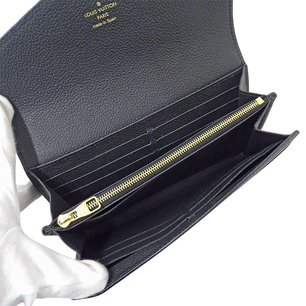 LOUIS VUITTON ルイ・ヴィトン ポルトフォイユ サラ 長財布 モノグラム アンプラント ノワール M82257 モノグラムアンプラント レディース 【中古】
