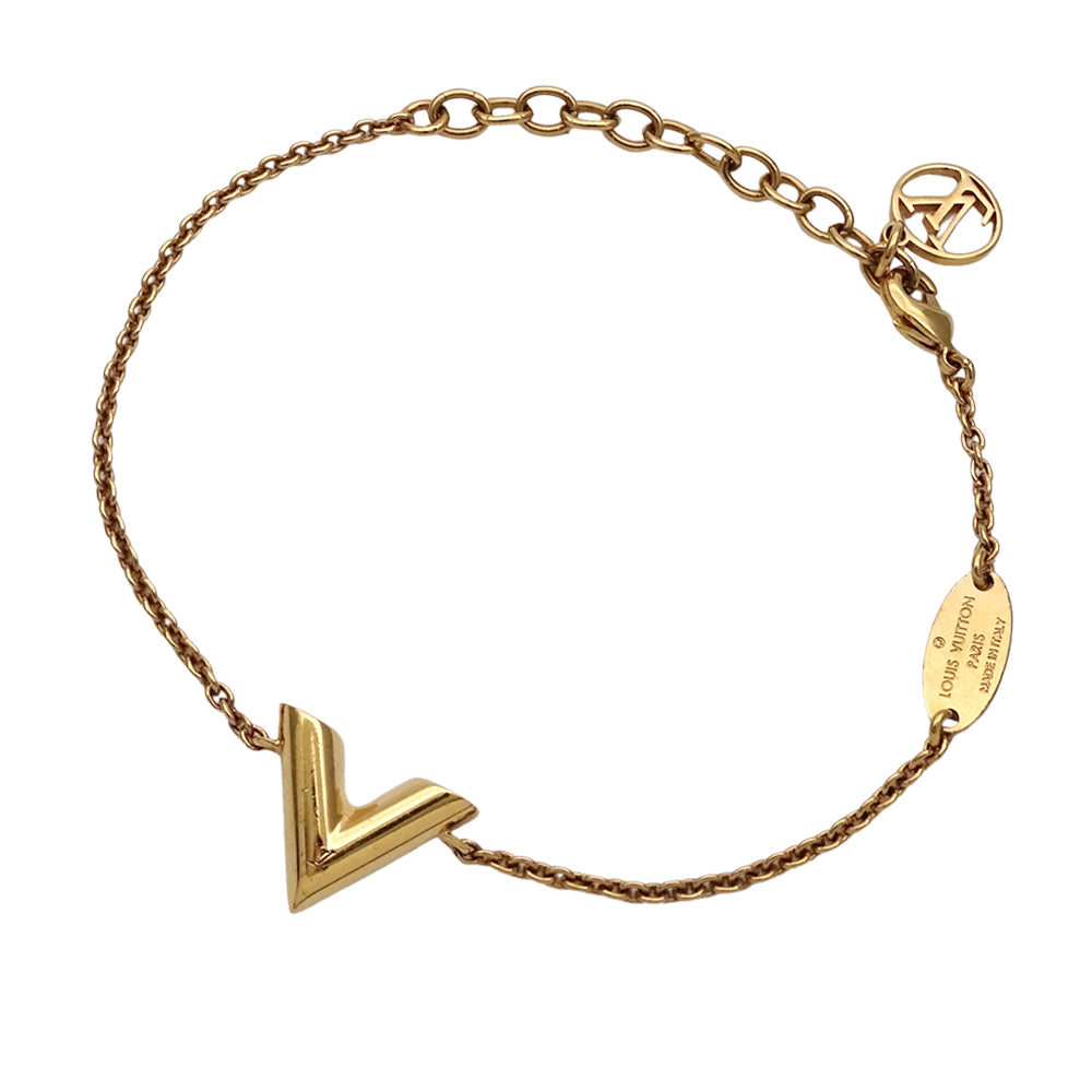 LOUIS VUITTON ルイ・ヴィトン ブレスレット・エッセンシャルV ブレスレット メタル ゴールド レディース M61084 【中古】