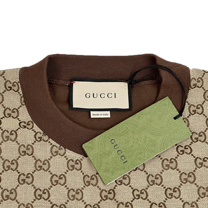 GUCCI グッチ コットンジャージーセットアップ その他セット GGキャンバス ブラウン ベージュ コットン メンズ 【中古】