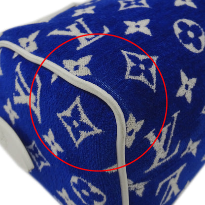 LOUIS VUITTON ルイ・ヴィトン スピーディ バンドリエール 20 2wayバッグ モノグラム ジャガード ベルベット ブルー M20751 レディース 【中古】