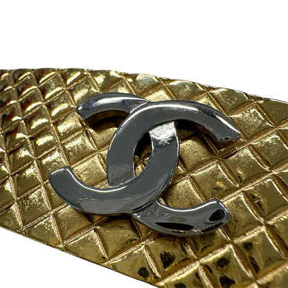 CHANEL シャネル マトラッセ ココマーク バレッタ メタル ゴールド レディース 【中古】