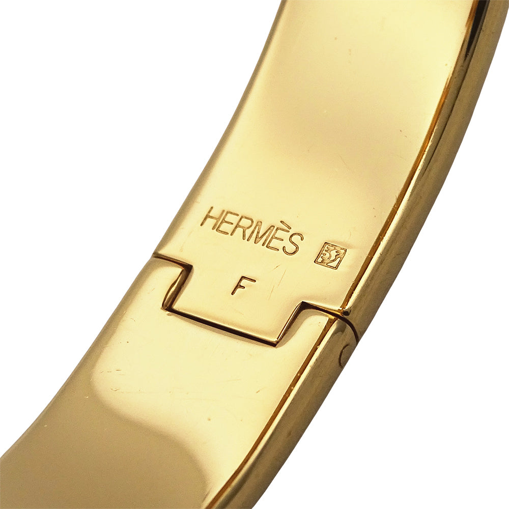 HERMES エルメス クリックH PM ブレスレット メタル オレンジ ゴールド レディース メンズ 【中古】