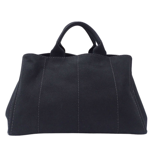 PRADA プラダ カナパL 2wayバッグ ブラック キャンバス レディース 【中古】