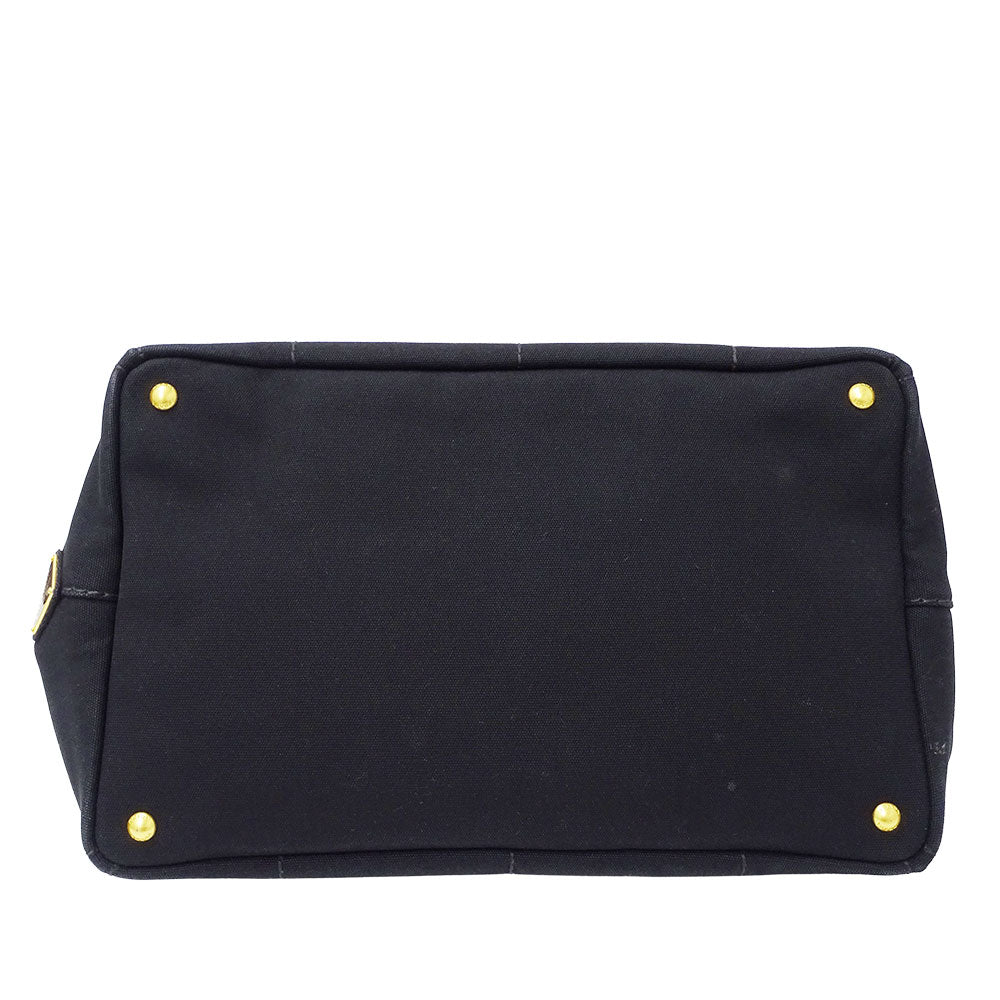 PRADA プラダ カナパL 2wayバッグ ブラック キャンバス レディース 【中古】