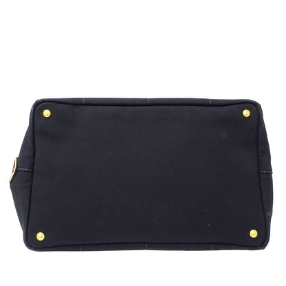 PRADA プラダ カナパL 2wayバッグ ブラック キャンバス レディース 【中古】