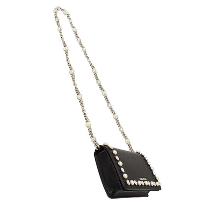 MIUMIU ミュウミュウ 2wayバッグ ブラック 5BP001 レザー レディース 【中古】