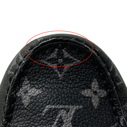 LOUIS VUITTON ルイ・ヴィトン LVドライバー ローファー モノグラム エクリプス ブラック グレー モノグラムエクリプス メンズ 【中古】