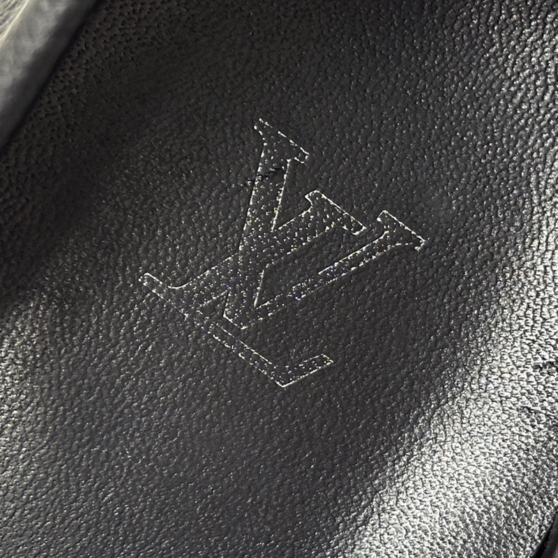 LOUIS VUITTON ルイ・ヴィトン LVドライバー ローファー モノグラム エクリプス ブラック グレー モノグラムエクリプス メンズ 【中古】