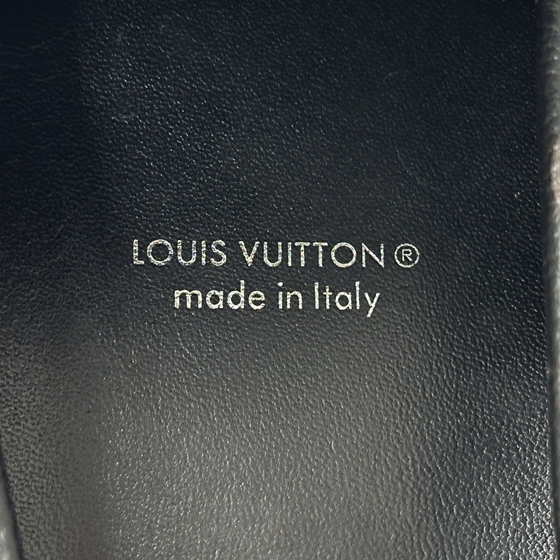 LOUIS VUITTON ルイ・ヴィトン LVドライバー ローファー モノグラム エクリプス ブラック グレー モノグラムエクリプス メンズ 【中古】
