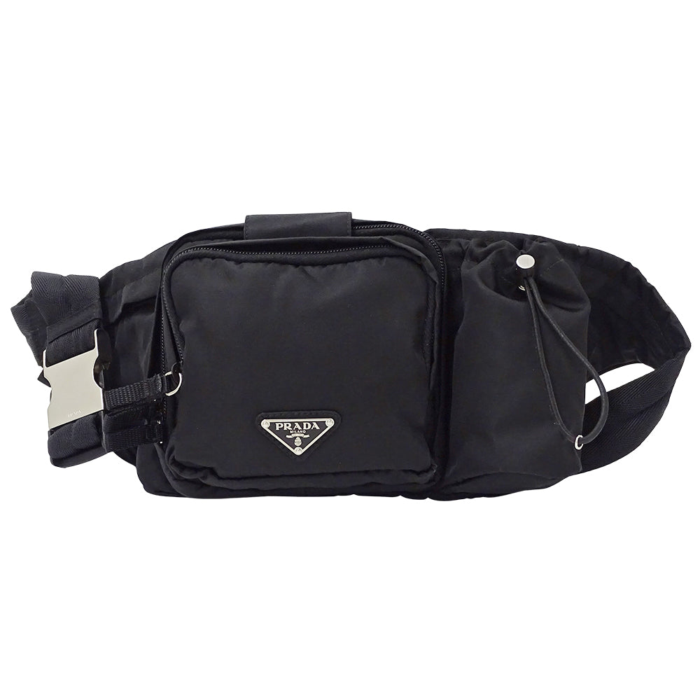 PRADA プラダ ボディ・ウエストバッグ ブラック 2VL056 ナイロン レディース メンズ 【中古】