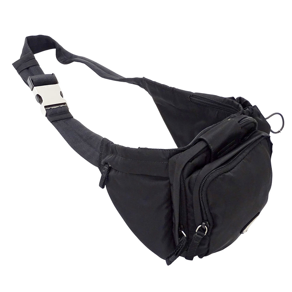 PRADA プラダ ボディ・ウエストバッグ ブラック 2VL056 ナイロン レディース メンズ 【中古】