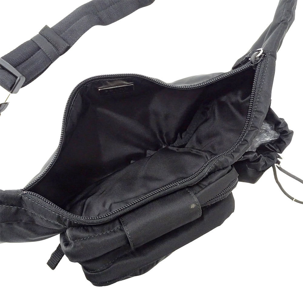 PRADA プラダ ボディ・ウエストバッグ ブラック 2VL056 ナイロン レディース メンズ 【中古】