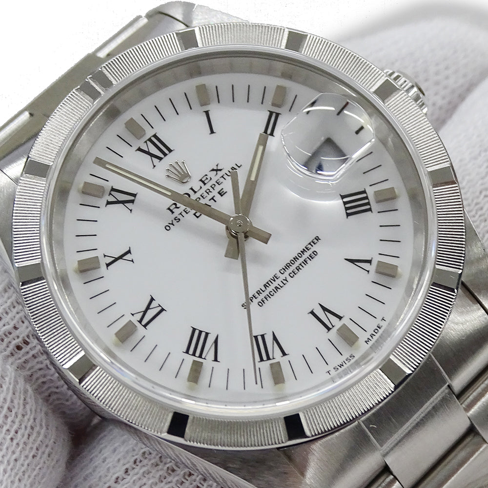 ROLEX ロレックス オイスターパーペチュアル デイト 15210 A番 メンズ 腕時計 自動巻き AT ステンレス SS 磨き済み 【中古】