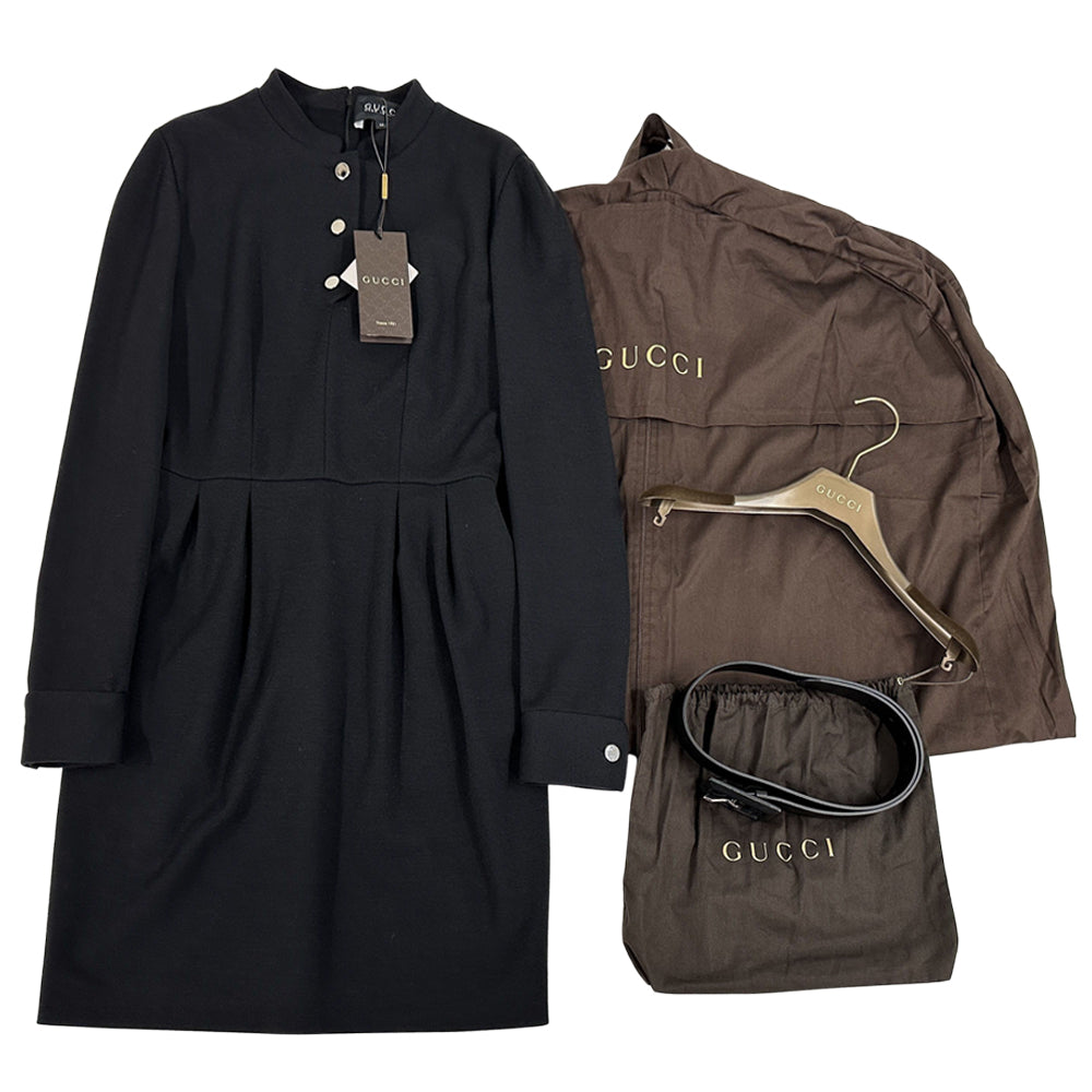 GUCCI グッチ ワンピース ブラック 355365 ウール レディース 【中古】