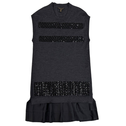 LOUIS VUITTON ルイ・ヴィトン ワンピース モノグラム ダークグレー ブラック ウール レディース 【中古】